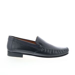 Mezlan Mens Lizard Skin Napa Leather Loafers Black Shoes (NWT)